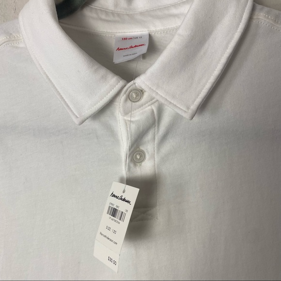 NWT Hanna Andersson Kids Basic Cotton Polo White size US 12 - Picture 3 of 6